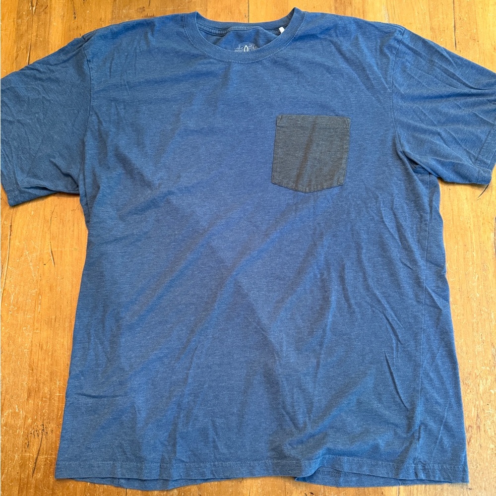 prAna Everyday Men’s XXL Yoga T-Shirt 100% Organic Cotton Blue